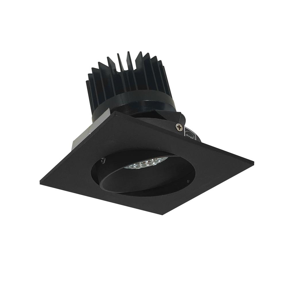 4" Iolite LED Square Adjustable Cone Reflector, 800lm / 14W, Comfort Dim, Black Reflector /