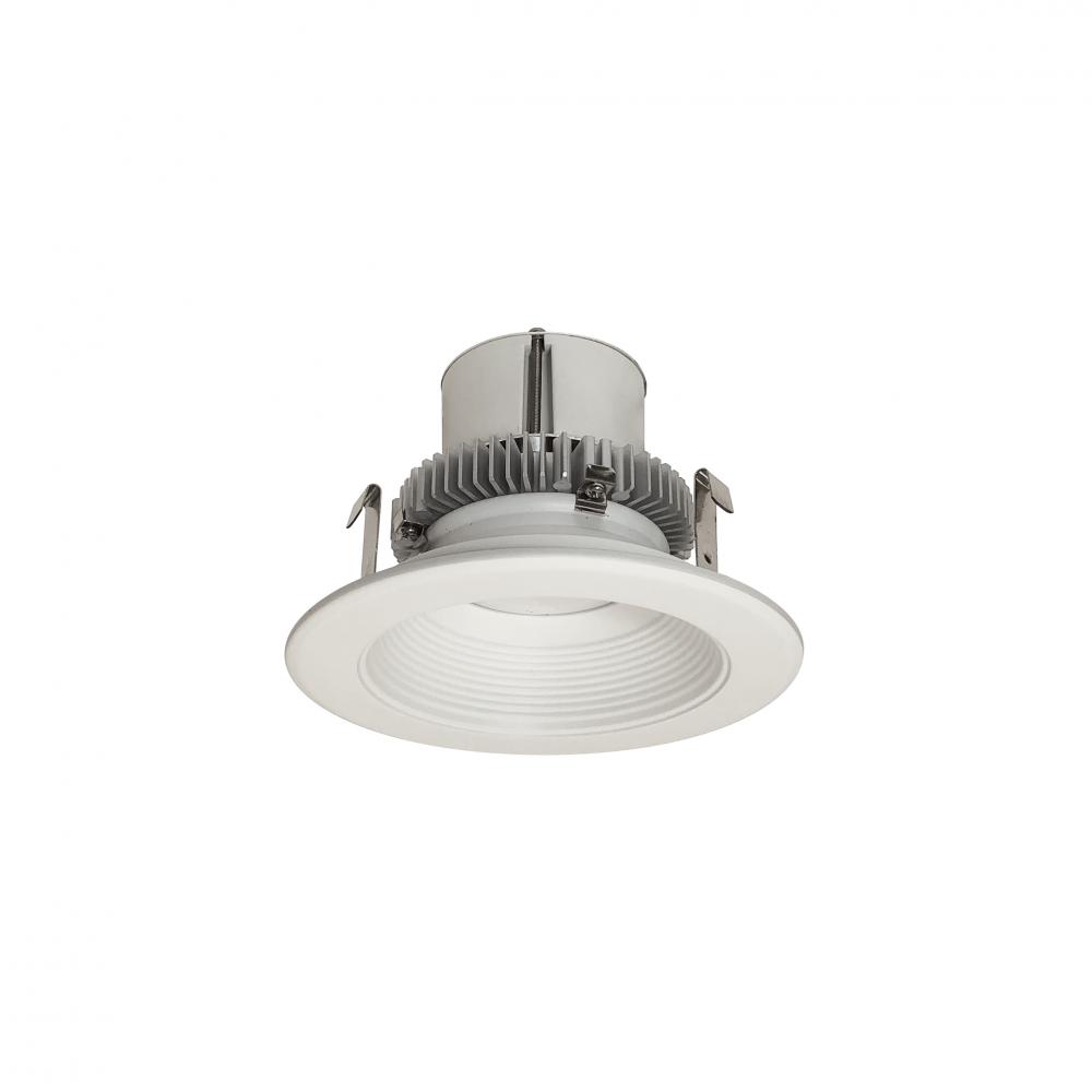 4" Cobalt Click Round Retrofit Baffle, 750lm / 10W, 3500K, Matte Powder White Baffle / Matte