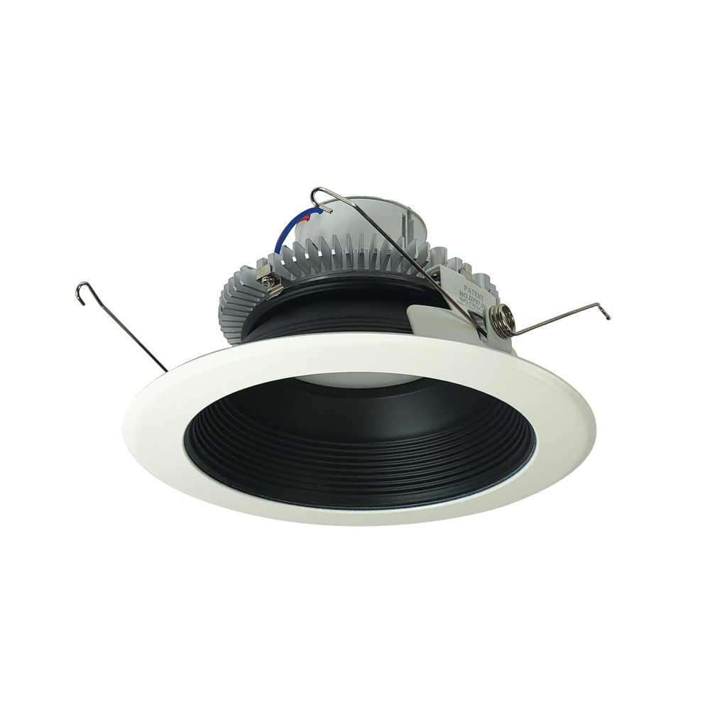 6" Cobalt Click Round Retrofit Baffle, 1000lm / 12W, 3500K, Black Baffle / White Flange,
