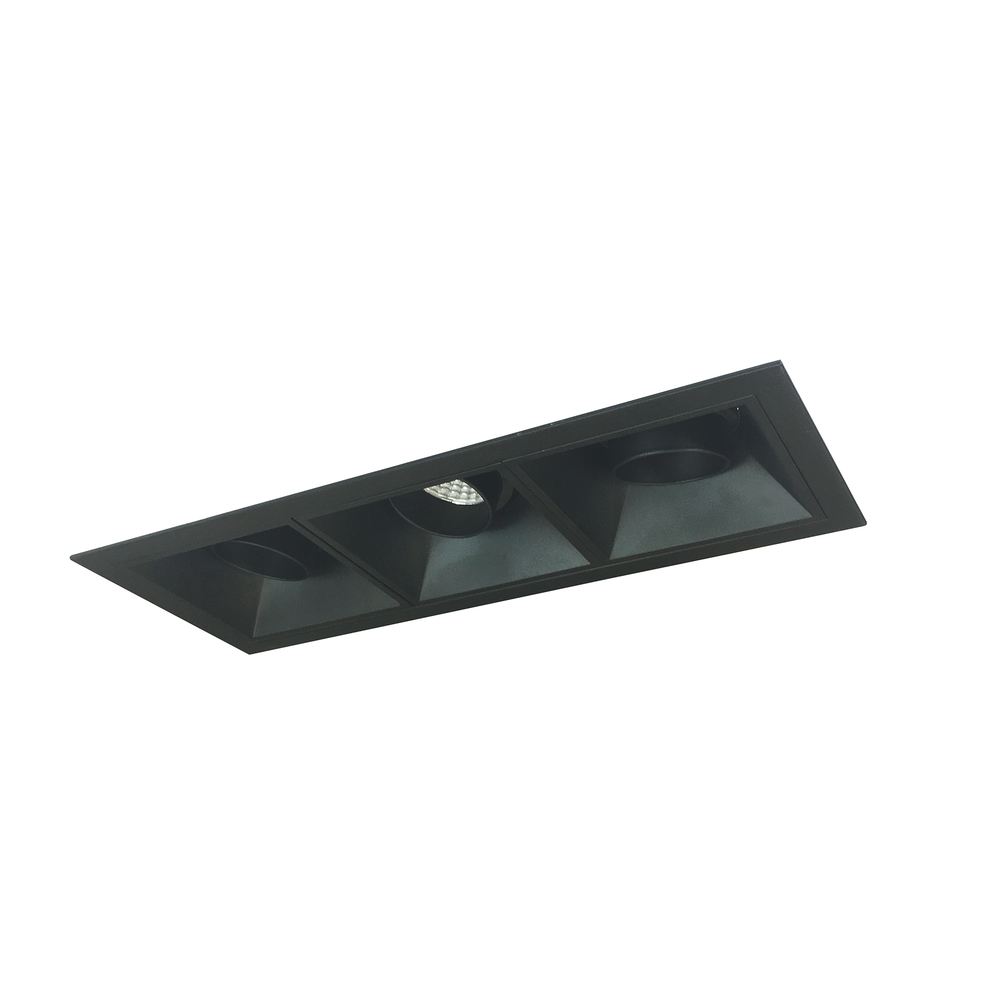 Iolite MLS 3-Head Trim Set, MPW Flange, 5000K, 1000lm, Black Adj. Snoot/Adj. Gimbal Trims
