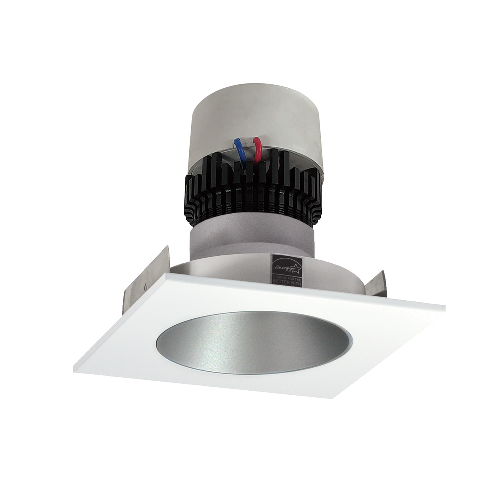 4" Pearl LED Square Retrofit Reflector with Round Aperture, 1000lm / 12W, 3500K, Haze Reflector