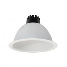 Nora NC3-81L135FMPW/EMI - 8" Sapphire III Round Open Reflector for Integral EM Test Switch, 900lm, 3500K, Flood Optic,