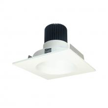 Nora NIO-4SNDC50XMPW/10 - 4" Iolite LED Square Reflector with Round Aperture, 1000lm / 14W, 5000K, Matte Powder White
