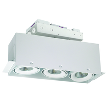 Nora NMRTLG-13D6L1930SW - LED Trimless 3-Head MLS Housing, 30W / 2100lm per Head, 3000K, 16-Degrees Spot, White, 120-277V