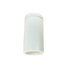 Nora NYLS3-6S1L430FC12WWW - 6" Sapphire III Surface Mount White Cylinder, Matte Powder White Reflector/Matte Powder White
