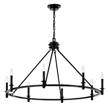 Kichler 52706BK - Carrick 40.75 Inch 8 Light Chandelier in Black