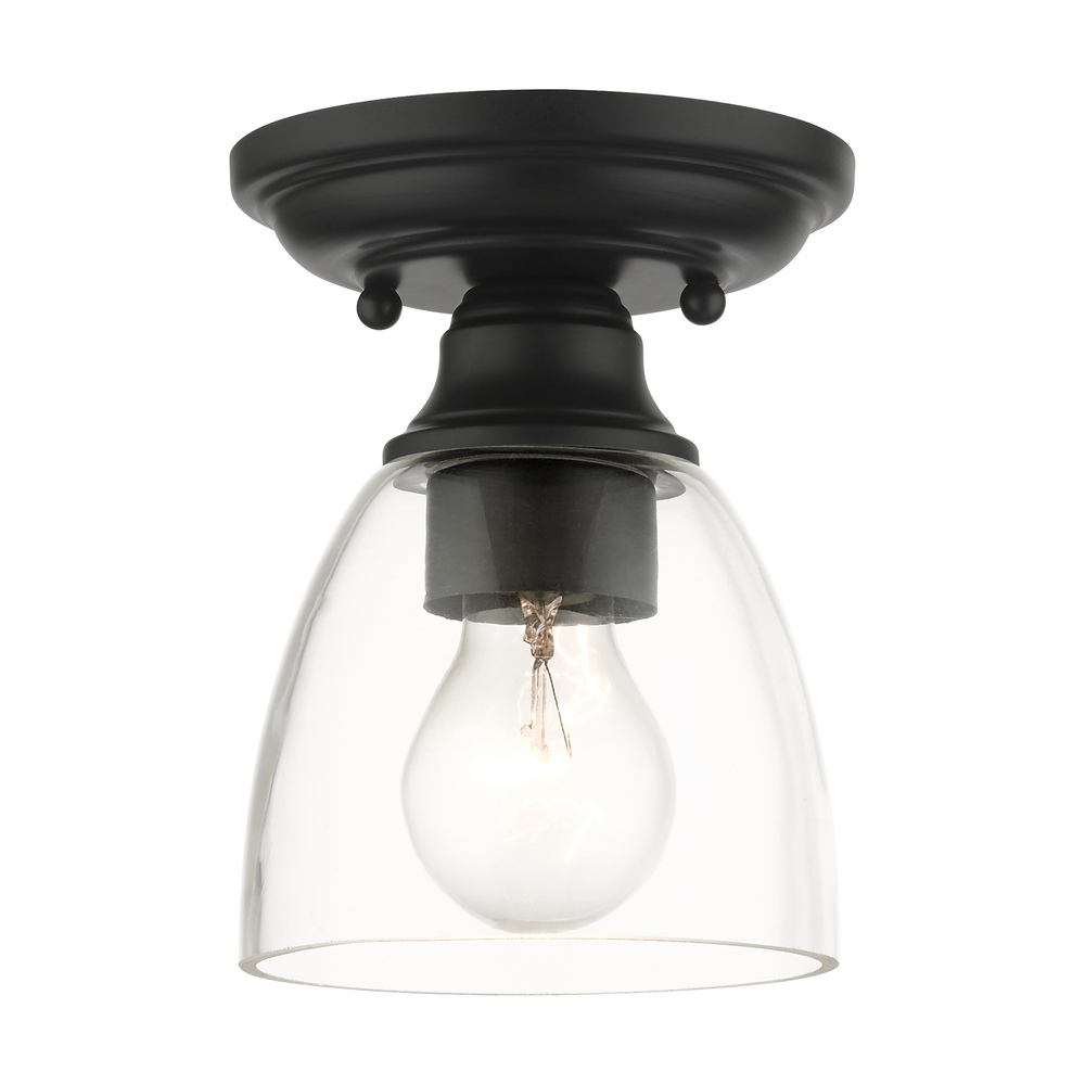 1 Lt Black Flush Mount