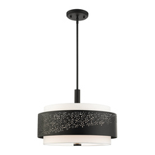 Livex Lighting 46254-04 - 4 Lt Black Chandelier