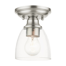 Livex Lighting 46331-91 - 1 Lt Brushed Nickel Flush Mount