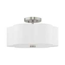 Livex Lighting 52153-91 - 3 Lt Brushed Nickel Ceiling Mount