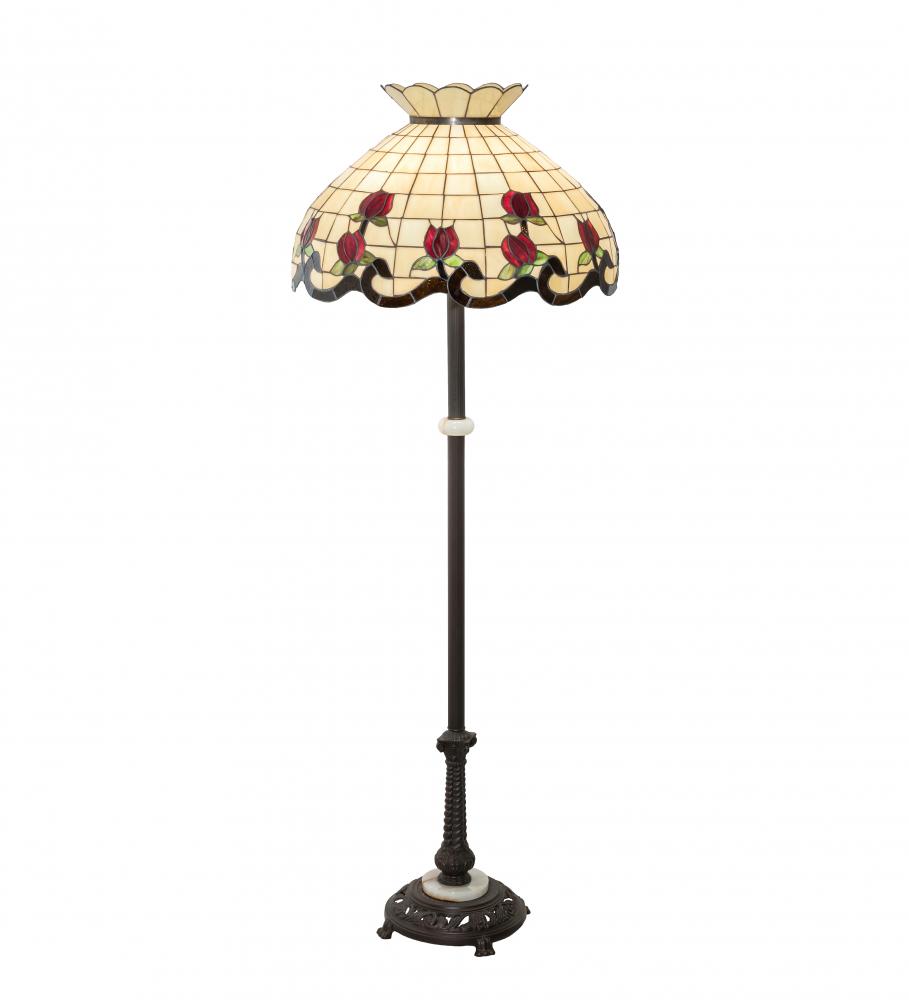 62" High Roseborder Floor Lamp