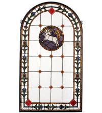Meyda Blue 17367 - 23" Wide X 40" High Lamb of God Stained Glass Window
