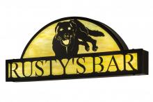 Meyda Blue 174058 - 30"W Personalized Rusty's Bar Sign