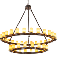Meyda Blue 202794 - 84" Wide Noziroh Ring 46 Light Two Tier Chandelier