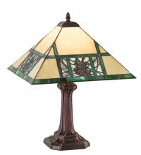 Meyda Blue 244267 - 19" High Pinecone Ridge Table Lamp