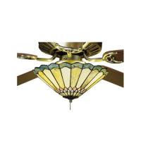 Meyda Blue 27449 - 12"W Carousel Jadestone Fan Light Fixture