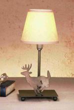 Meyda Blue 50612 - 13"H Lone Deer Parchment Shade Accent Lamp