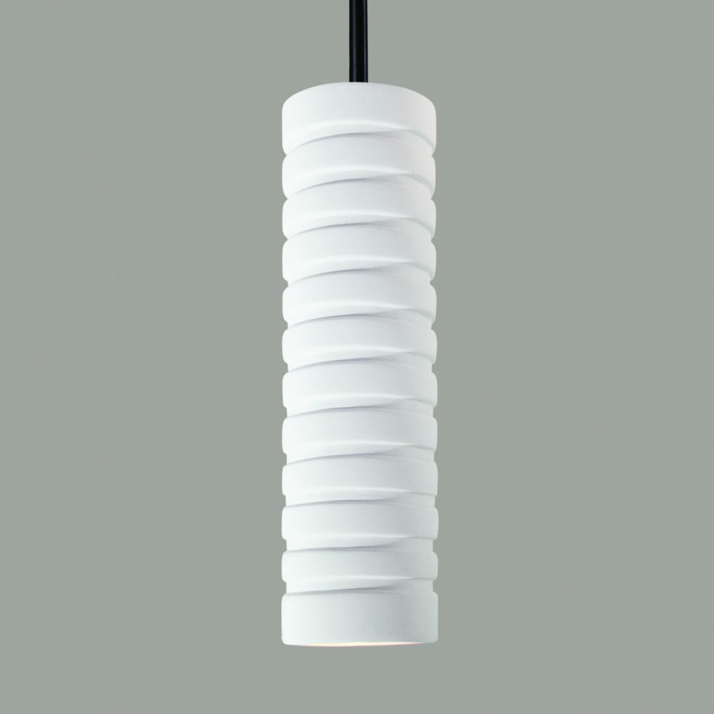 Strata Mini Pendant: Straw (Black Cord & Canopy)