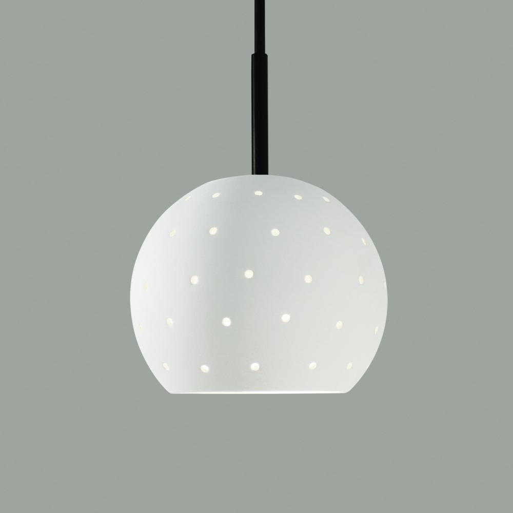 Lunar Mini Pendant: Clay (Black Cord & Canopy)