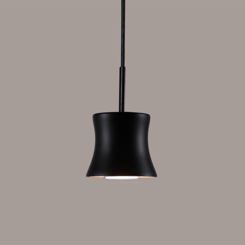 Sake Mini Pendant: Slate Black (Black Cord & Canopy)