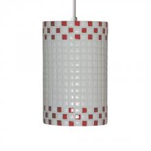 A-19 PM20309-RW - Checkers Pendant Red and White