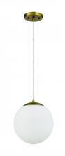 Craftmade 56891-SB-WG - 1 Light Small Pendant with White Glass