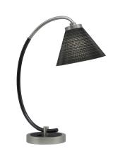 Toltec Company 57-GPMB-4059 - Desk Lamp, Graphite & Matte Black Finish, 7" Black Matrix Glass