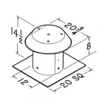 Broan-Nutone 612 - 12 in., Roof Cap, For Flat Roof, Aluminum.