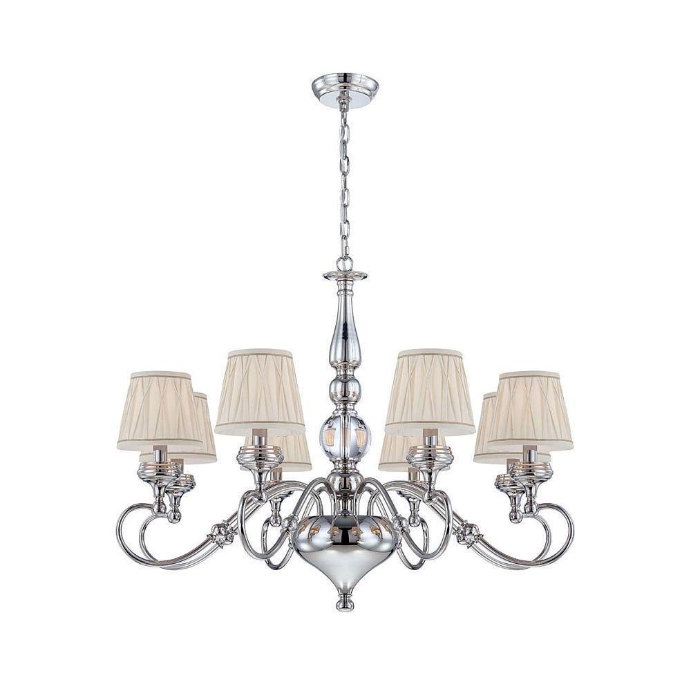 Sophia Collection 8-Light Polished Nickel Chandelier