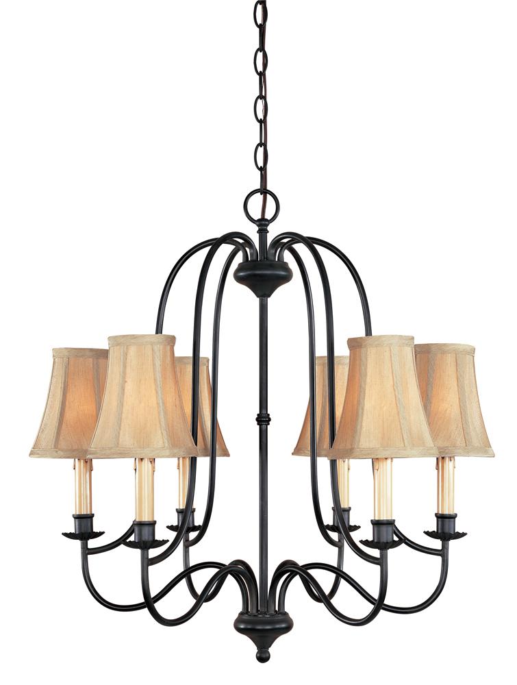 Brondy 6-Light Aged Ebony Chandelier
