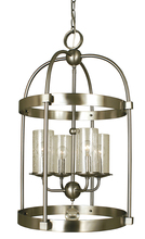 Framburg 1104 BN - 4-Light Brushed Nickel Compass Dining Chandelier