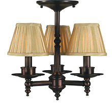 Framburg 2516 SBR - 3-Light Siena Bronze Sheraton Flush / Semi-Flush Mount