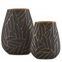 Currey 1200-0588 - Anika Black Vase Set of 2